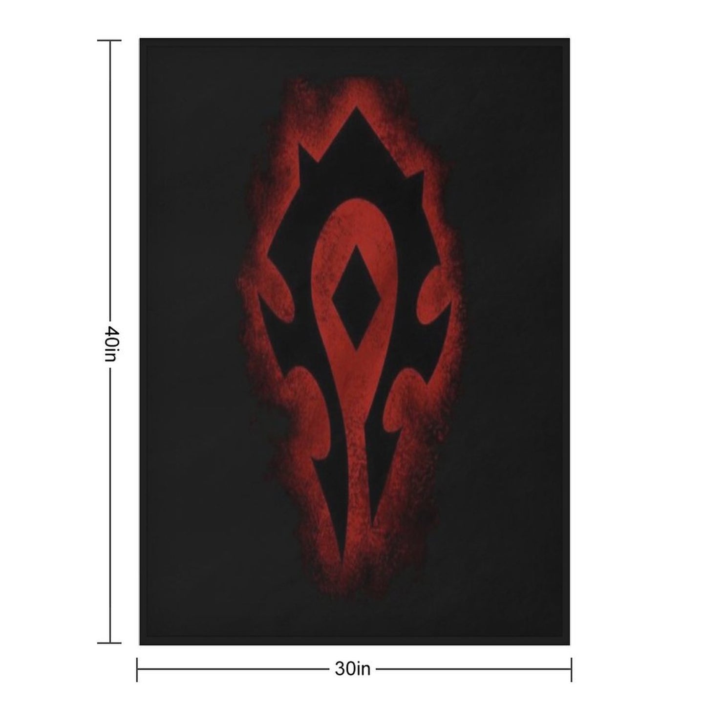 Red Horde Logo Plush Throw Blanket