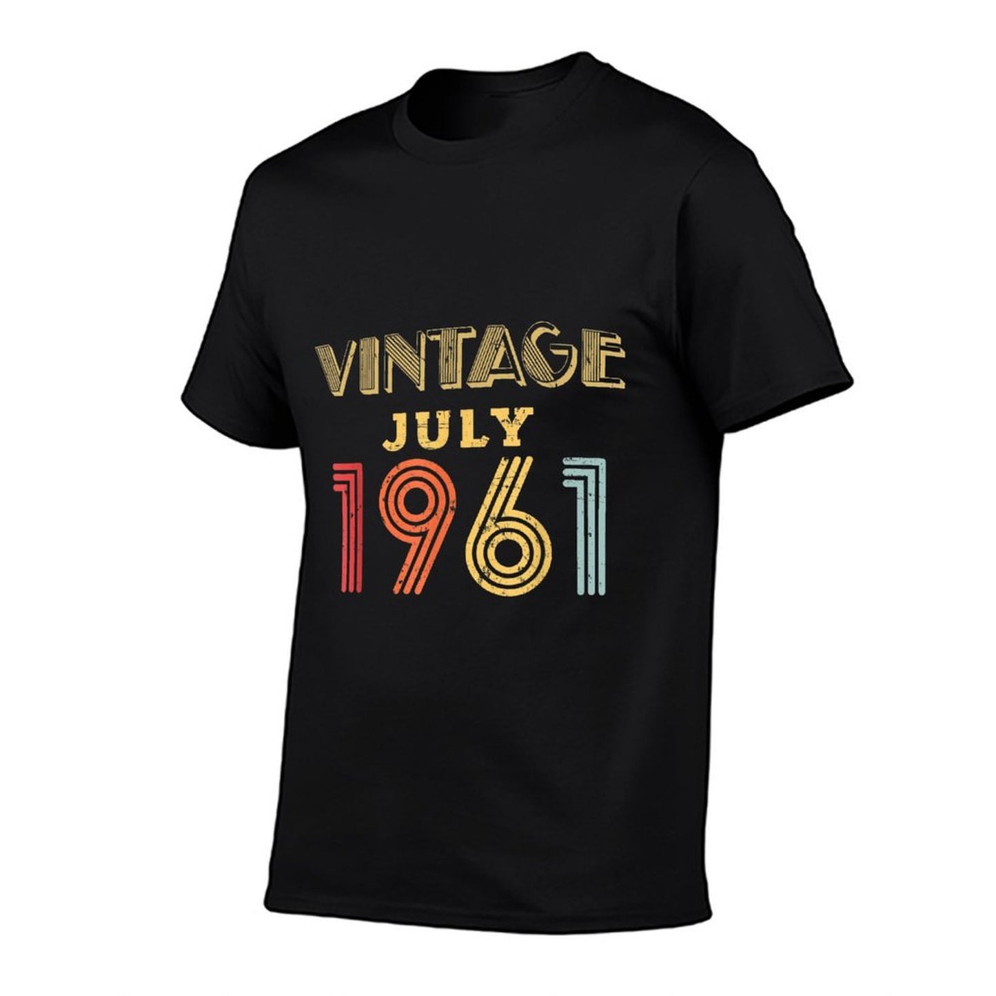 Vintage July 1961 Retro 60 Years Old 60th Birthday Gift High-quality Stitching T-Shirt