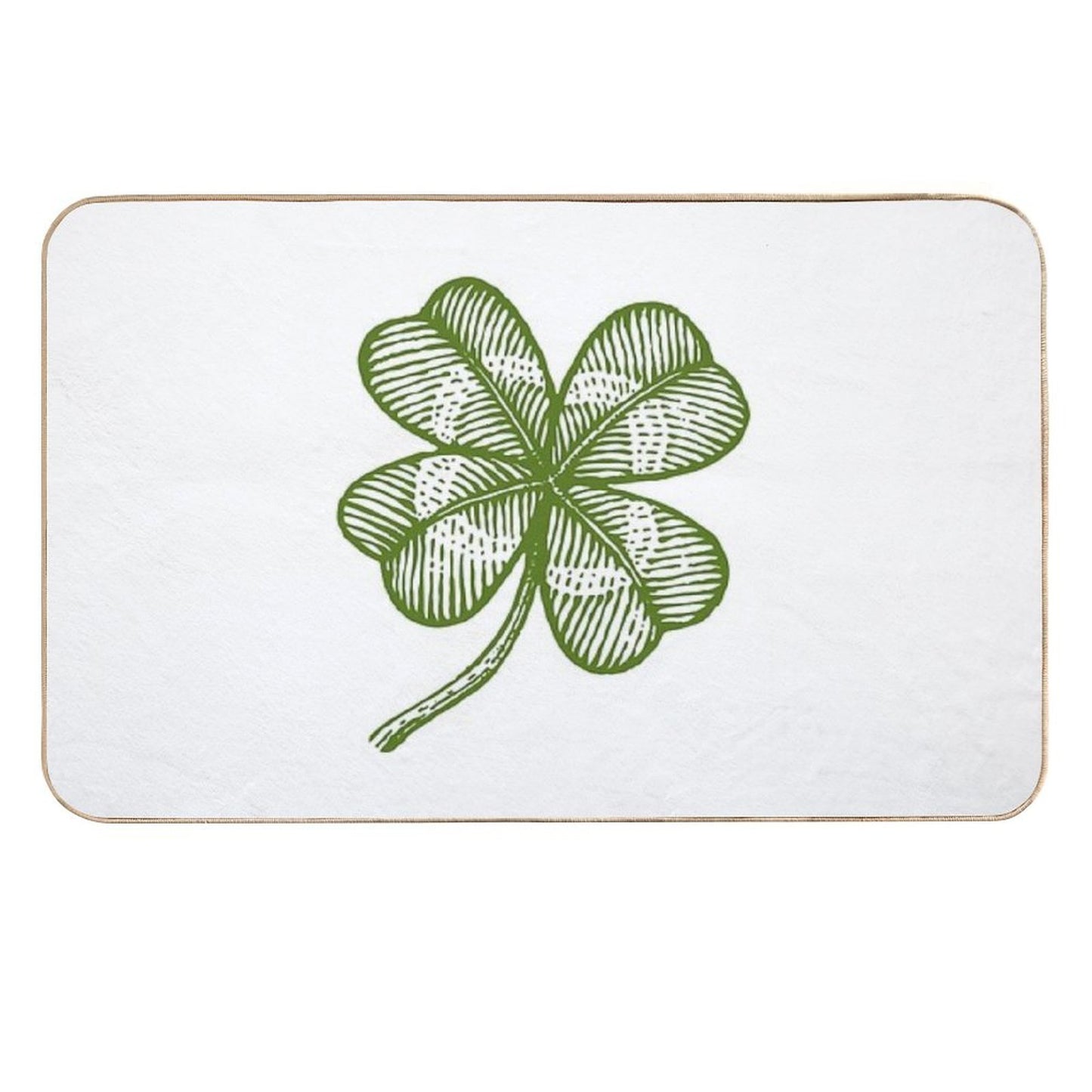 Vintage Lucky Clover Slip-Resistant Bath Mat
