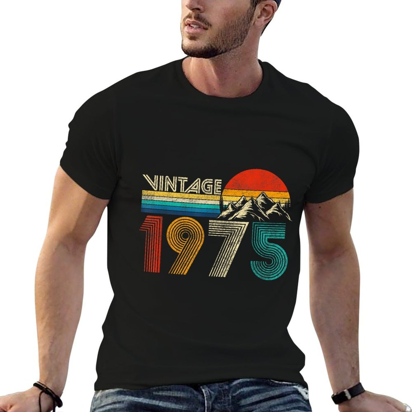 50 Year Old Vintage 1975 Retro 50th Birthday Gift Men Women Soft T-Shirt