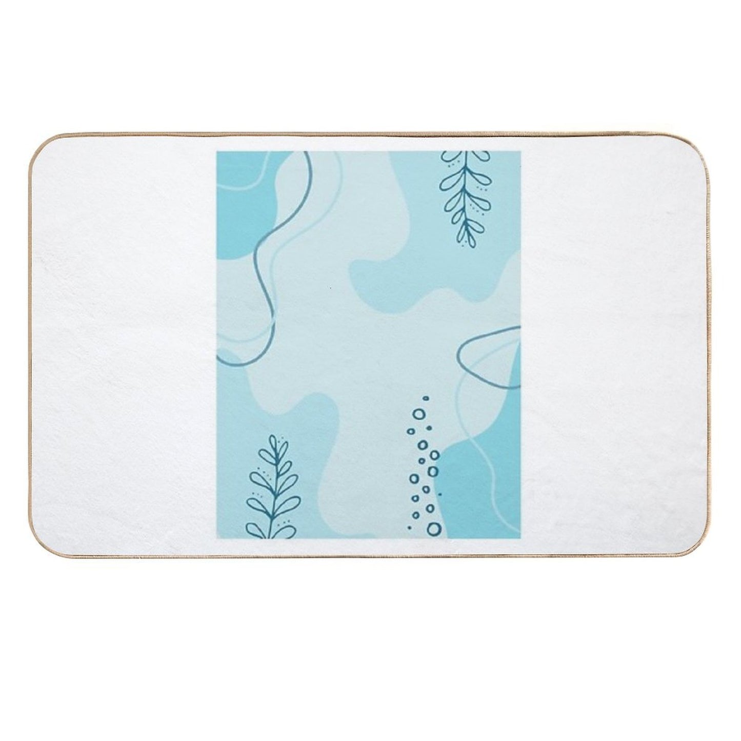 Blue Abstract Art High-Traffic Bath Mat