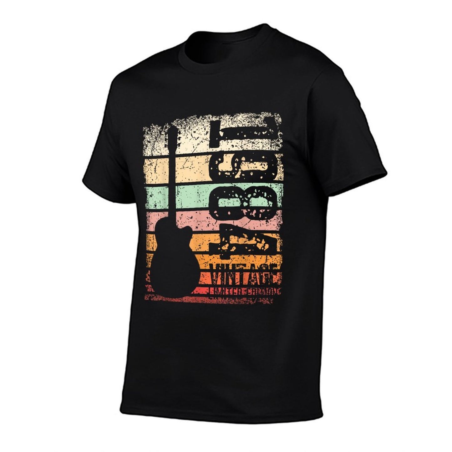 Vintage 40 Year Old 1984 40th Birthday Gifts Guitar Lover Oversized Silhouette T-Shirt