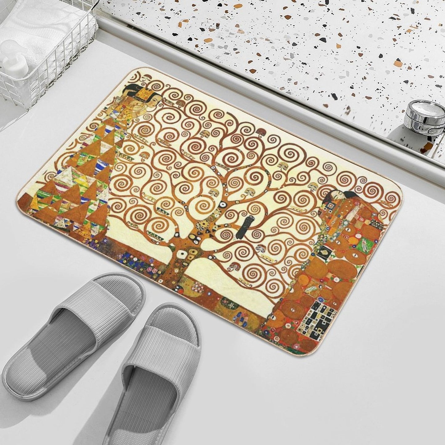 HD The Tree of Life, 1905 by Gustav Klimt - HIGH DEFINITION Anti-Trip Bath Mat