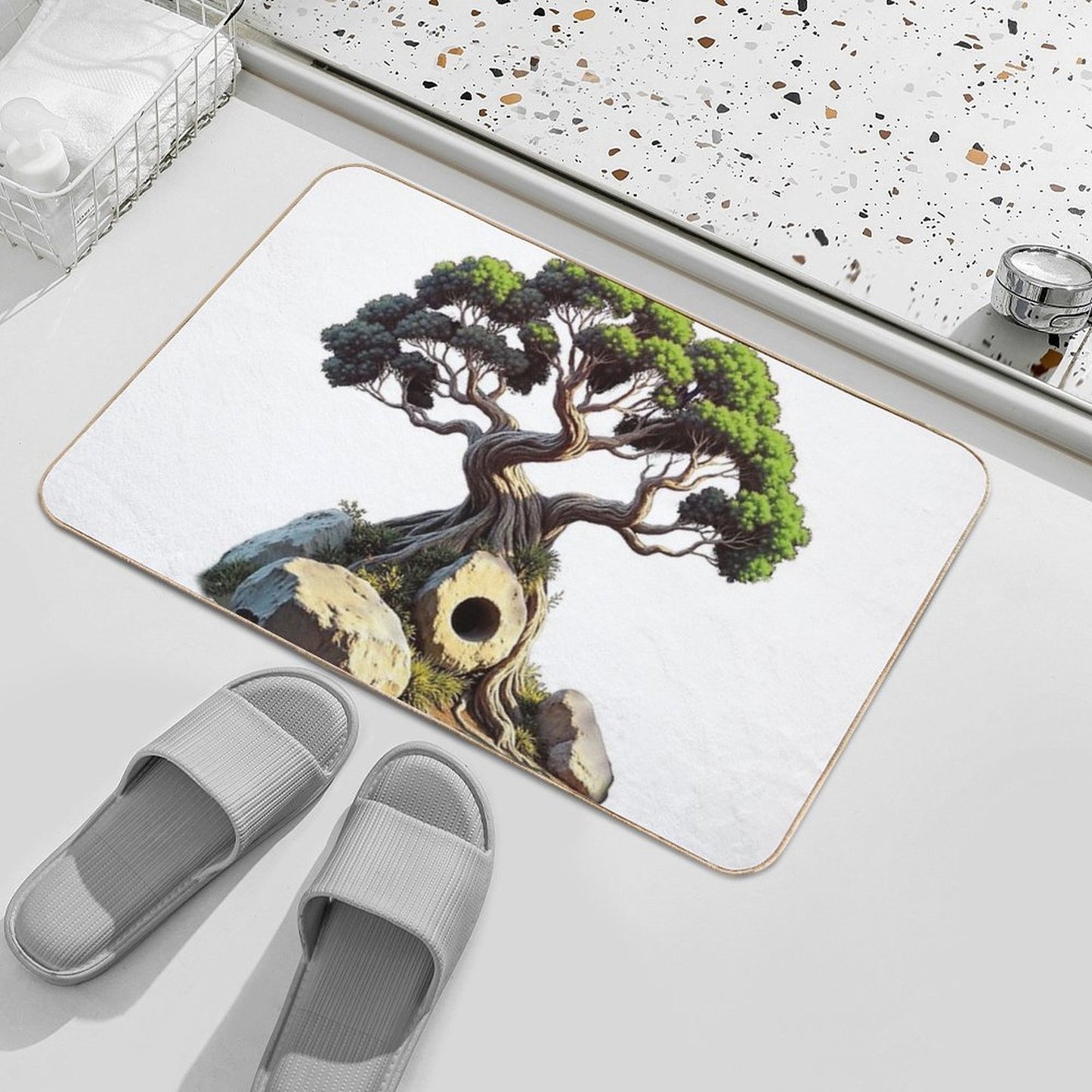 Bonsai Green Anti-Trip Bath Mat