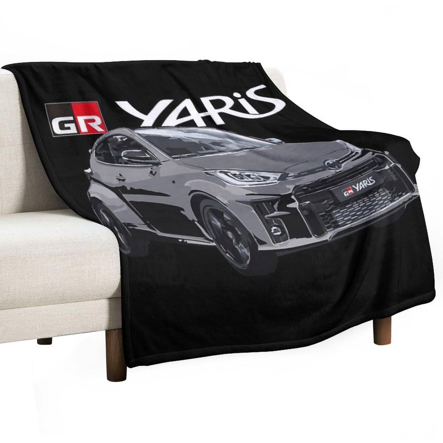 TOYOTA GR YARIS - Black Eco-conscious Throw Blanket