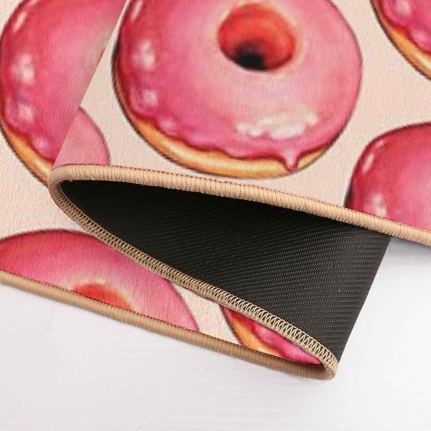 Strawberry Donut Pattern Easy To Clean Bath Mat