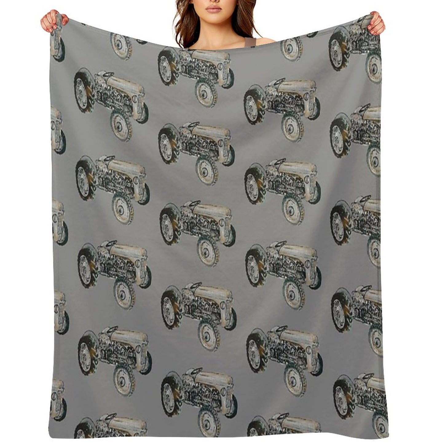 Painting of Ferguson Tractor Lightweight Throw Blanket