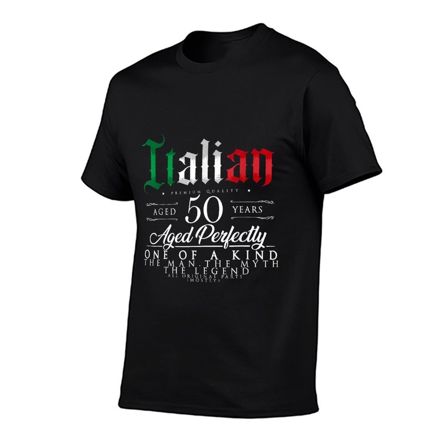 50th Birthday Gift Italian Age 50 Years Old Born in Italy Slim-fit Cut T-Shirt