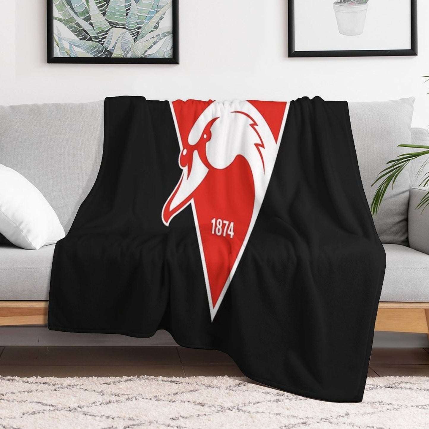 Sydney The Bloods Swans Haughty Swannies-Logos Classic T-Shirt Durable Throw Blanket