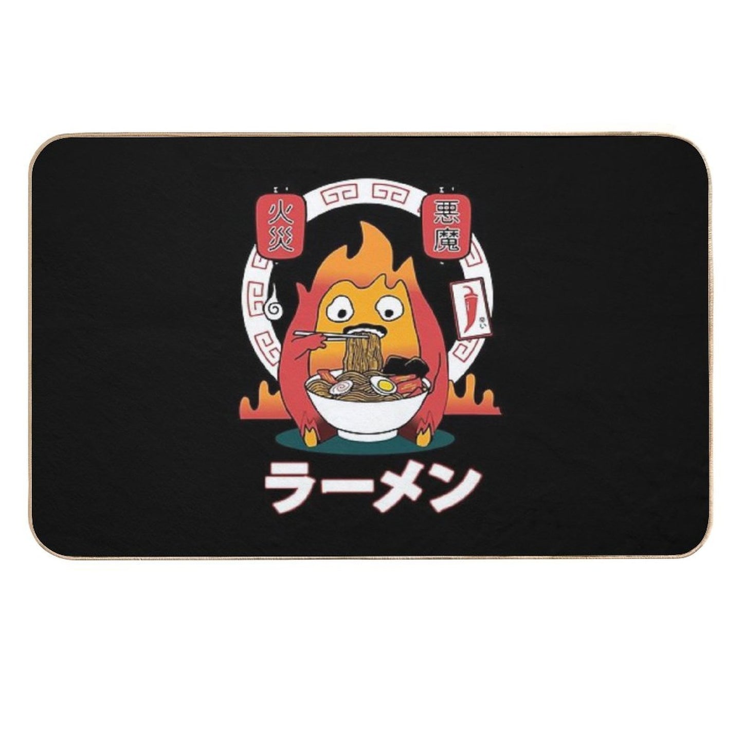 Spicy Calcifer Studio Ghibli  Non-Slip Bath Mat