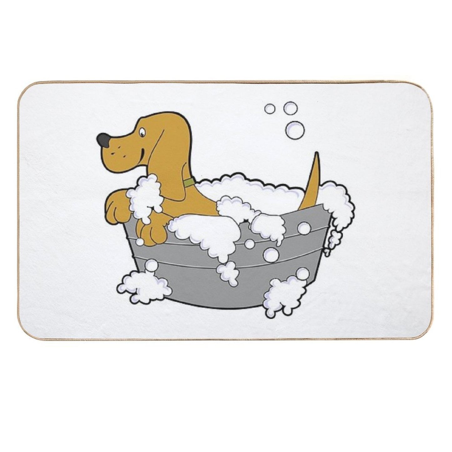 Dog Taking A Bath Versatile Bath Mat