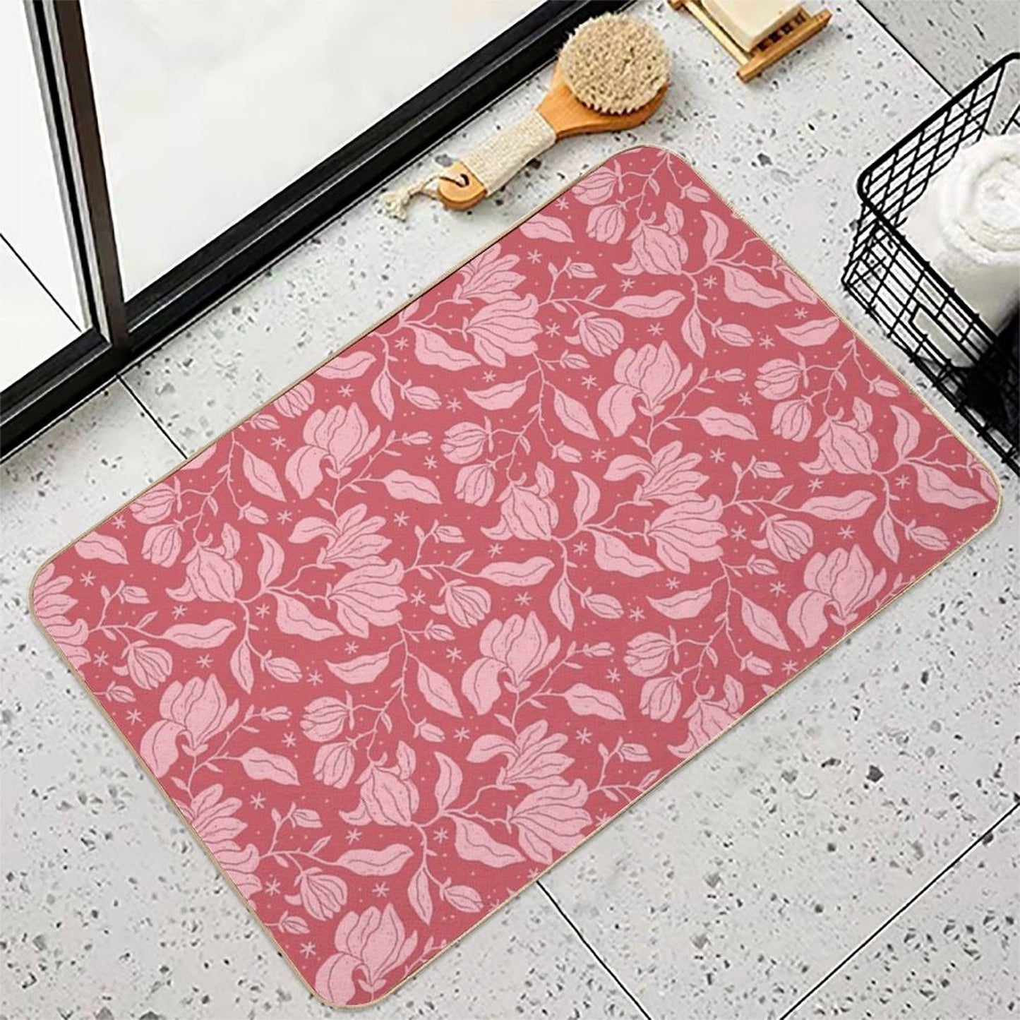 Pink Magnolias In Bloom Versatile Bath Mat