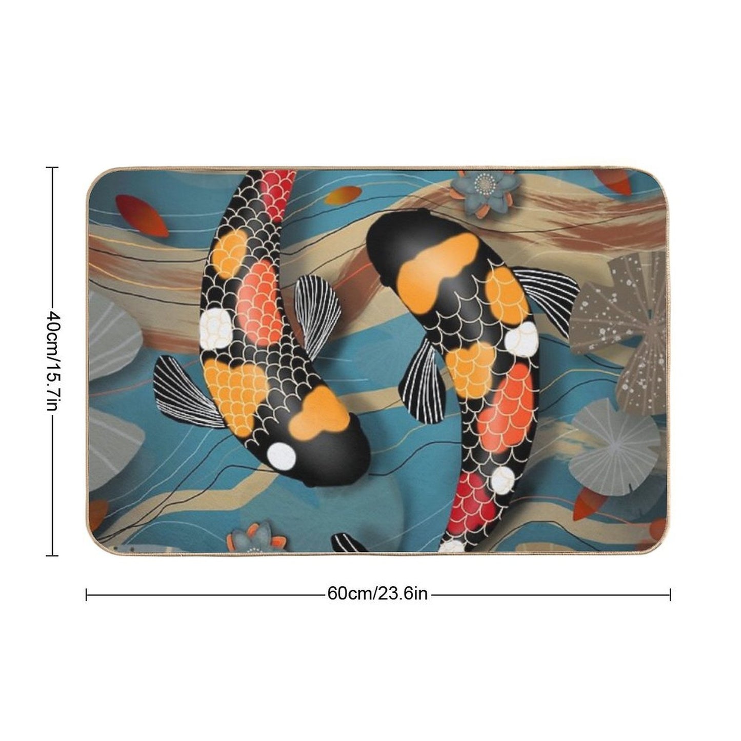 Koi Watergarden Durable Bath Mat