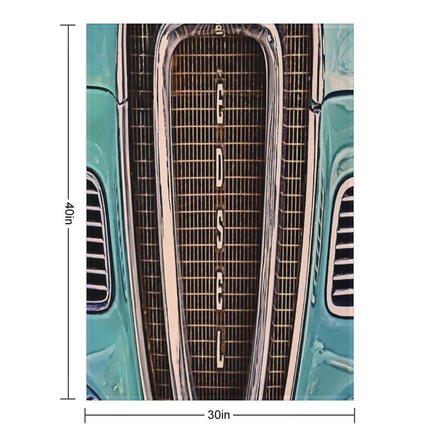 Ford Edsel Classic Car Grill And Logo Premium Throw Blanket