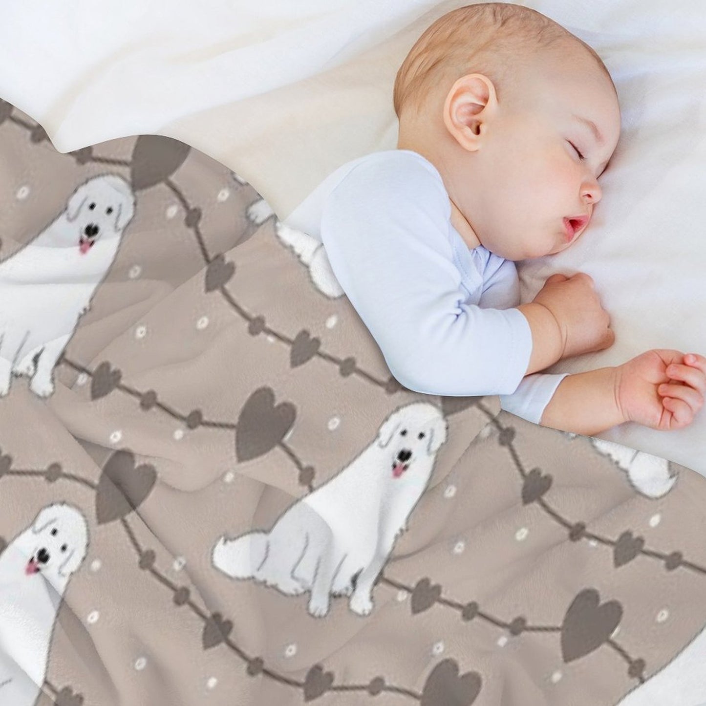 Love White Great Pyrenees Dog Quick-dry Throw Blanket