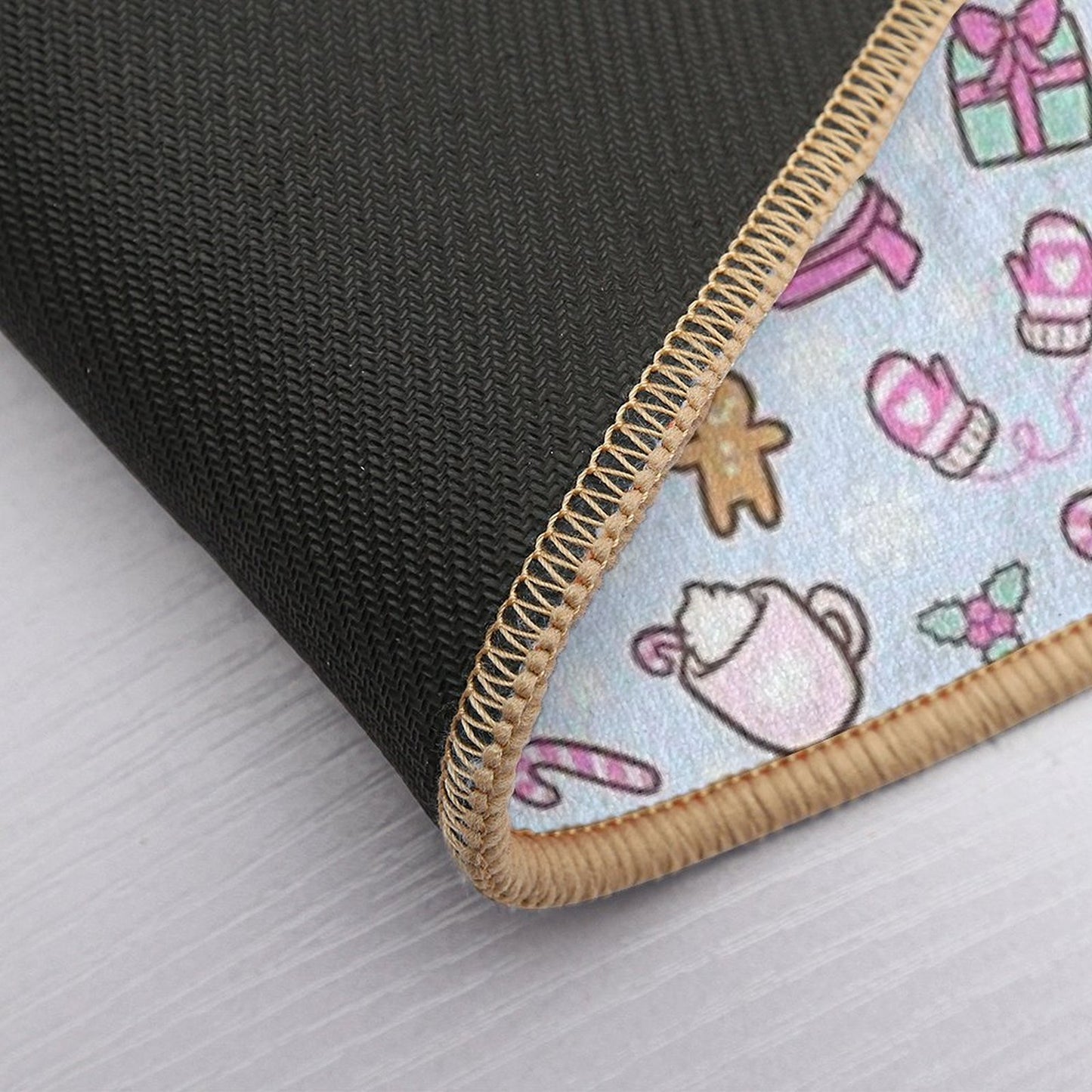 Cute Christmas Blue Nikury Stain-Proof Bath Mat