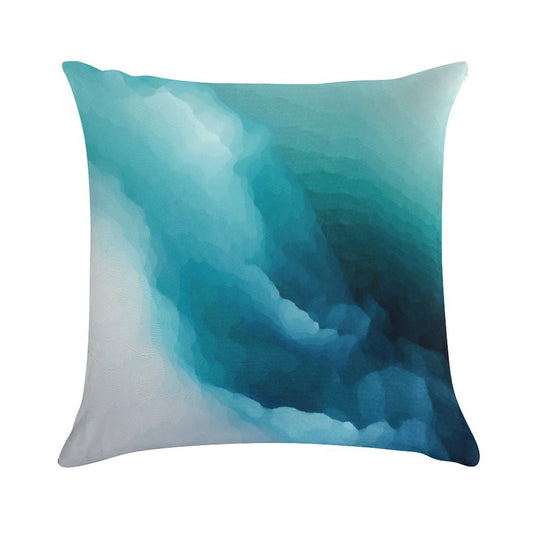 “Inner Calm” Turquoise Modern Abstract Soft Anti-Pilling Throw Pillow