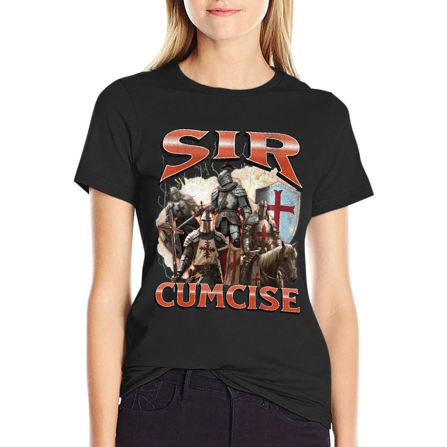 Sir Cumcise Funny Offensive Knight Meme Bootleg Graphic Classic T-Shirt
