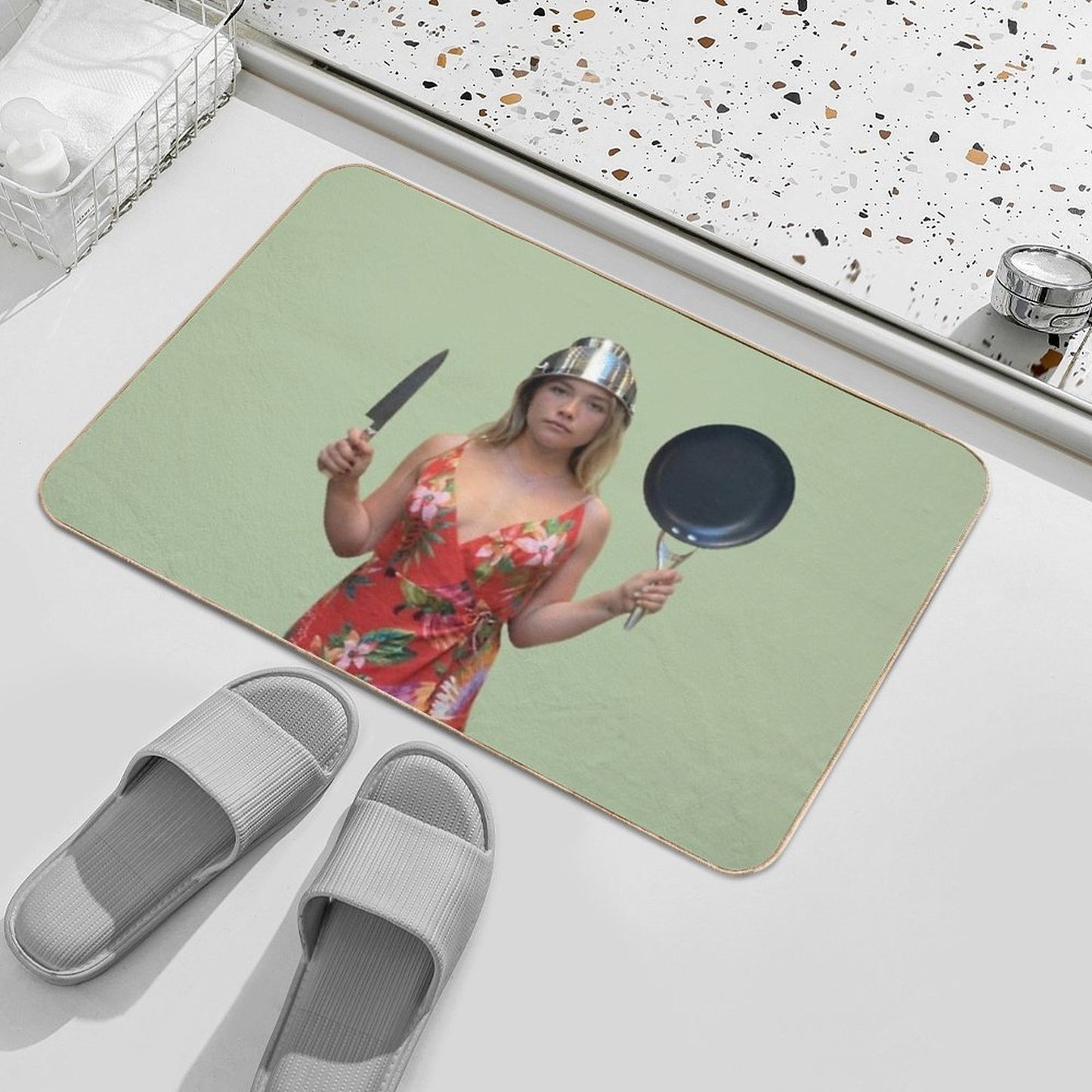 Florence Pugh Cooking with Flo Easy Maintenance Bath Mat