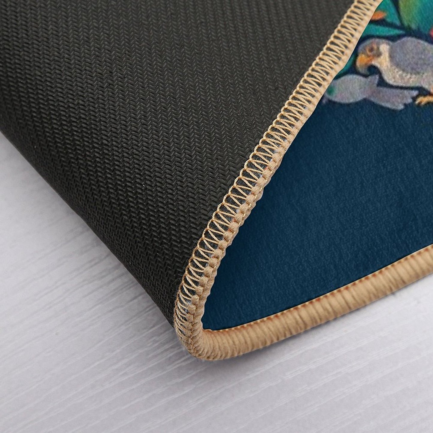 Aerial Rainbow Blue Toxin-Free Bath Mat