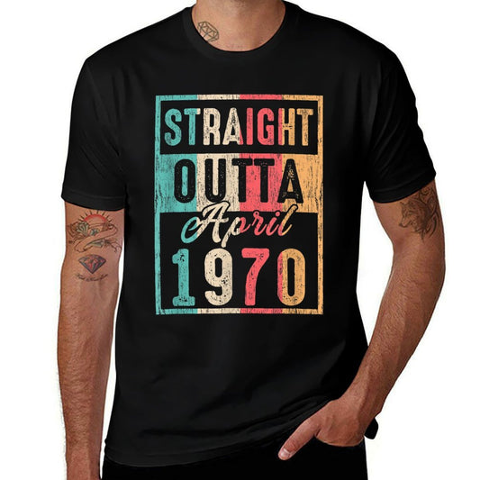 Vintage Straight Outta April 1970 Retro 50th Birthday  Quick-drying T-Shirt