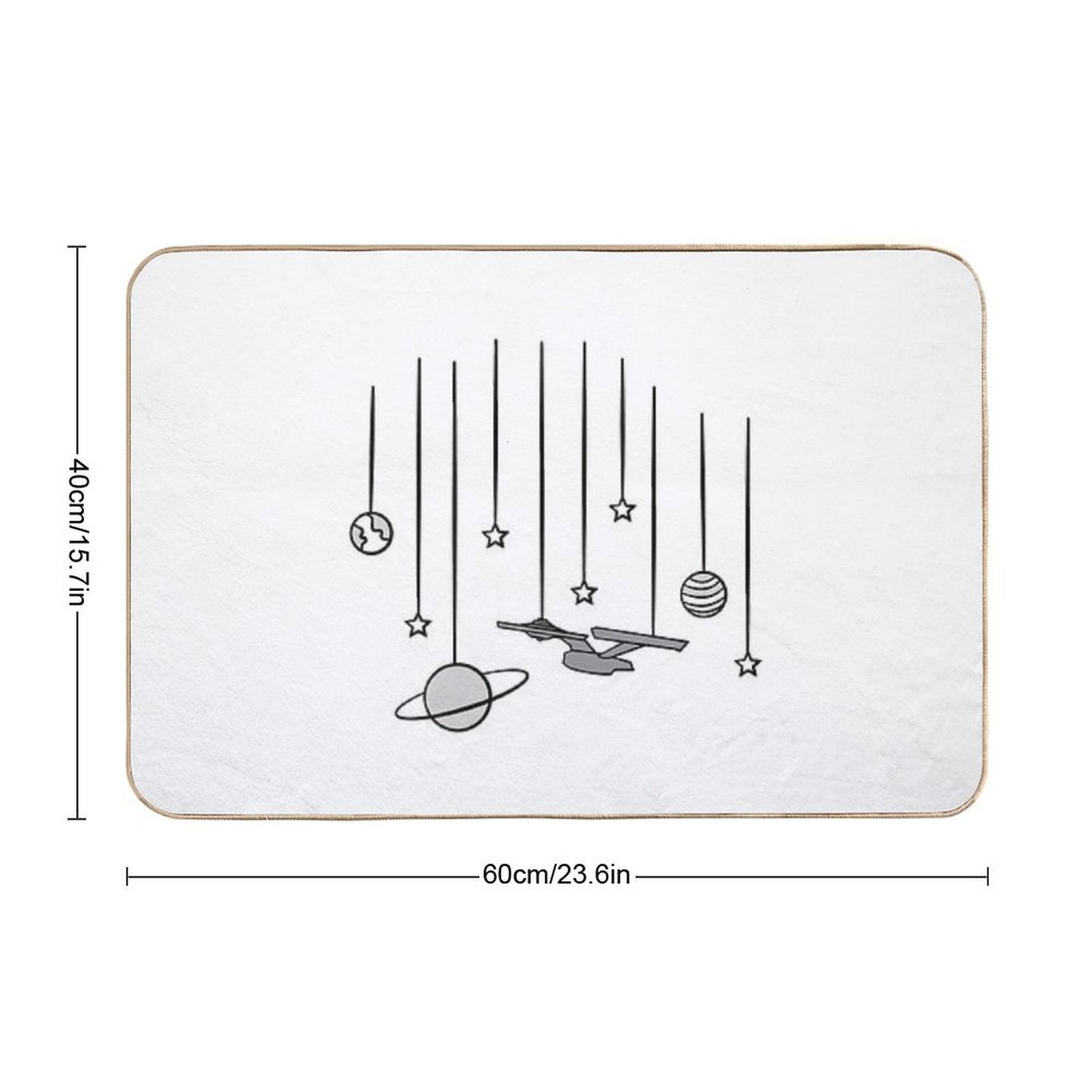 Star Trek USS Enterprise Durable Bath Mat