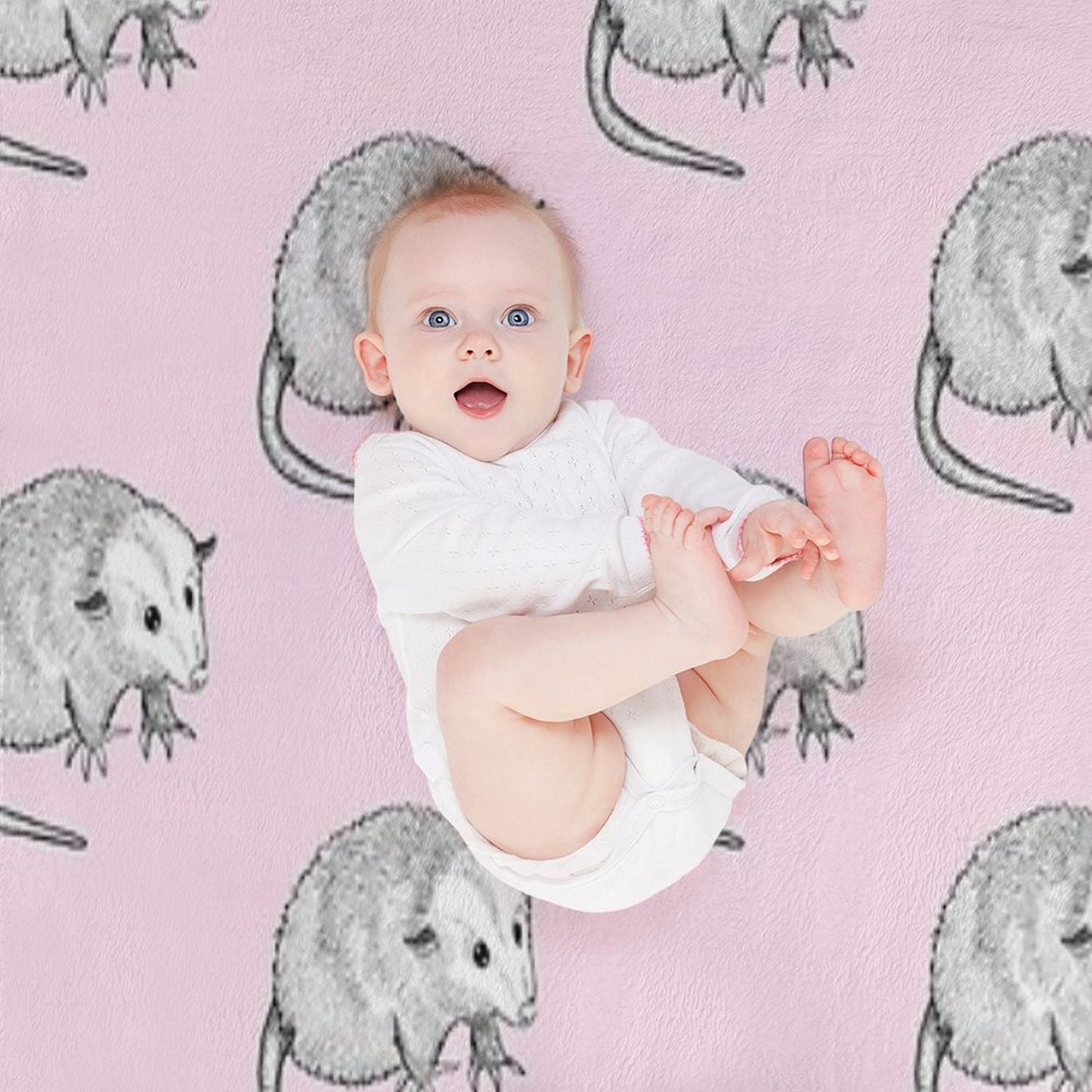 Little Opossum Anti-pilling Throw Blanket