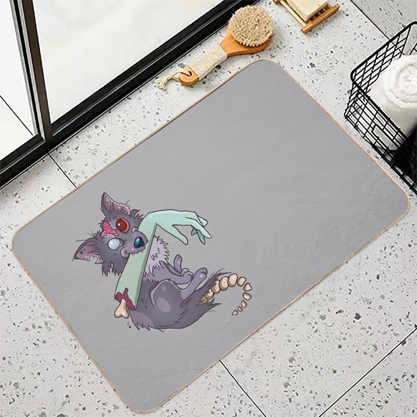 Rufus Zombie Dog Fade-Resistant Bath Mat
