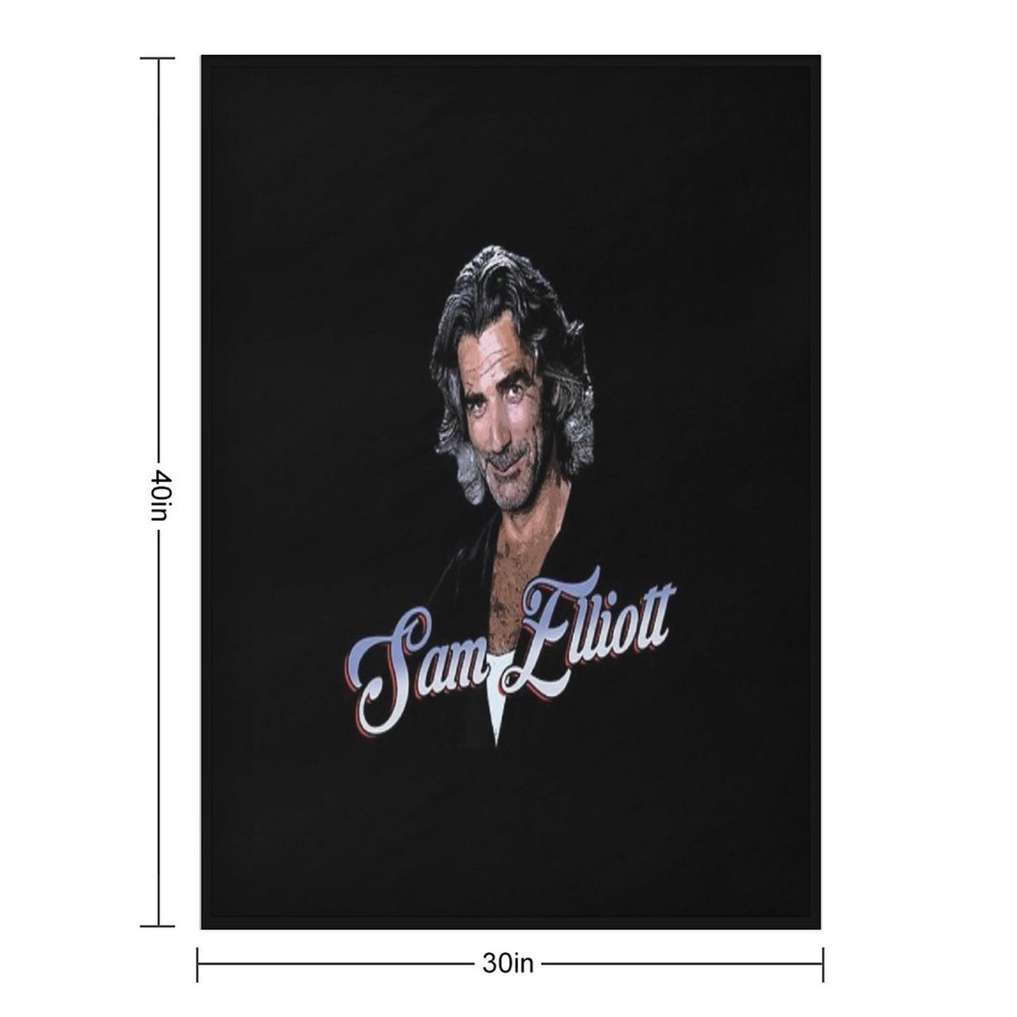 Sam Elliott Velvety-soft Throw Blanket