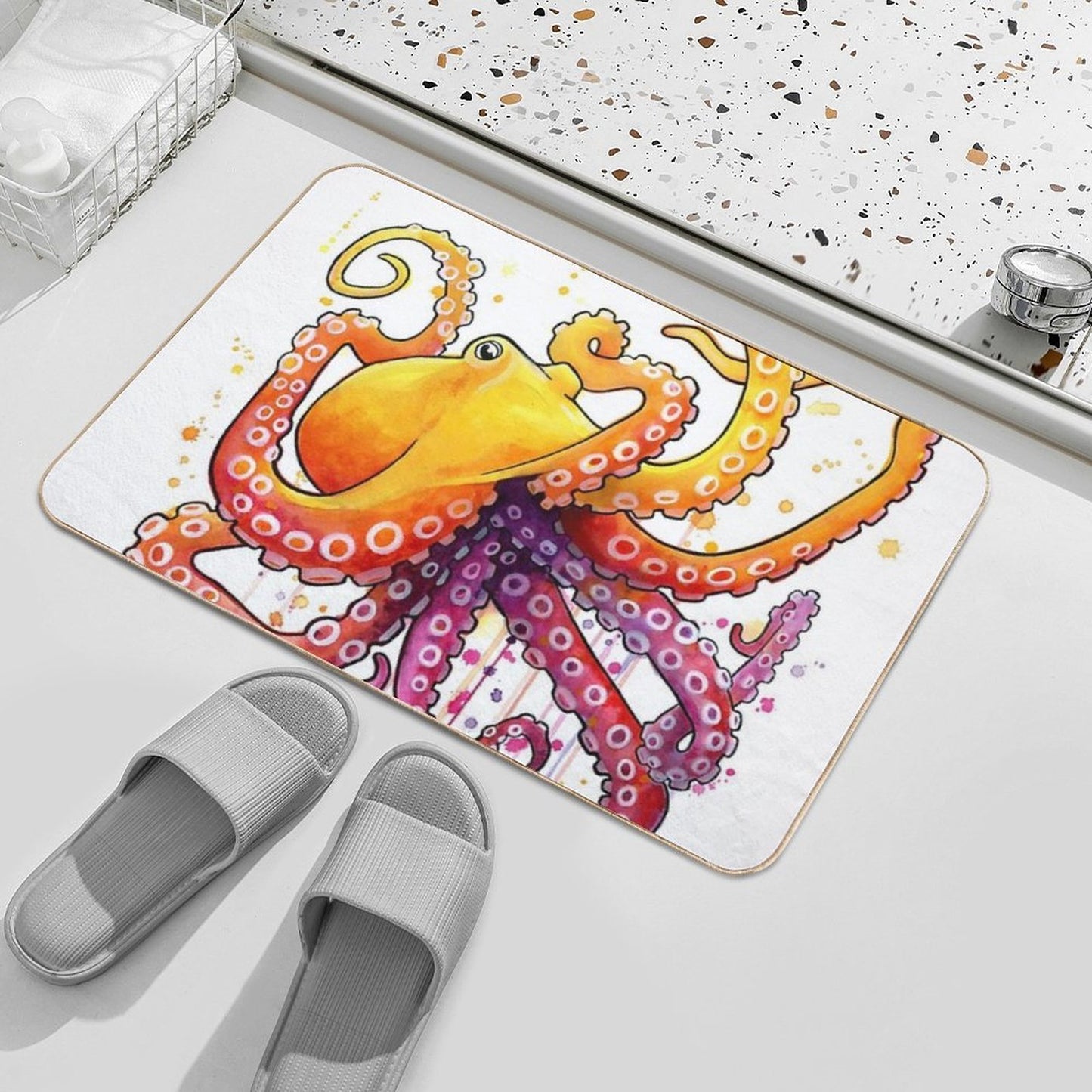 Octopus Sunrise Odorless Bath Mat