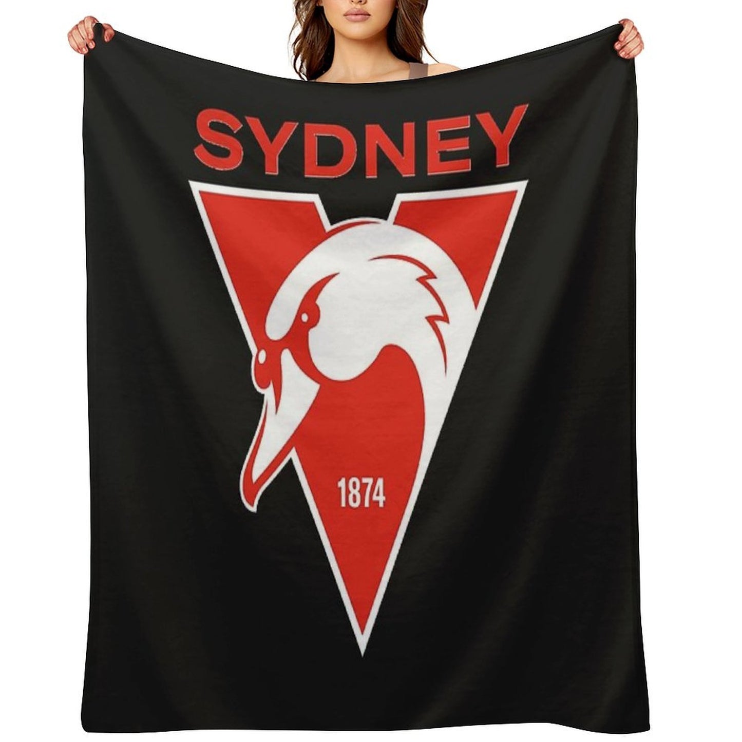 Sydney The Bloods Swans Haughty Swannies-Logos Classic T-Shirt Durable Throw Blanket