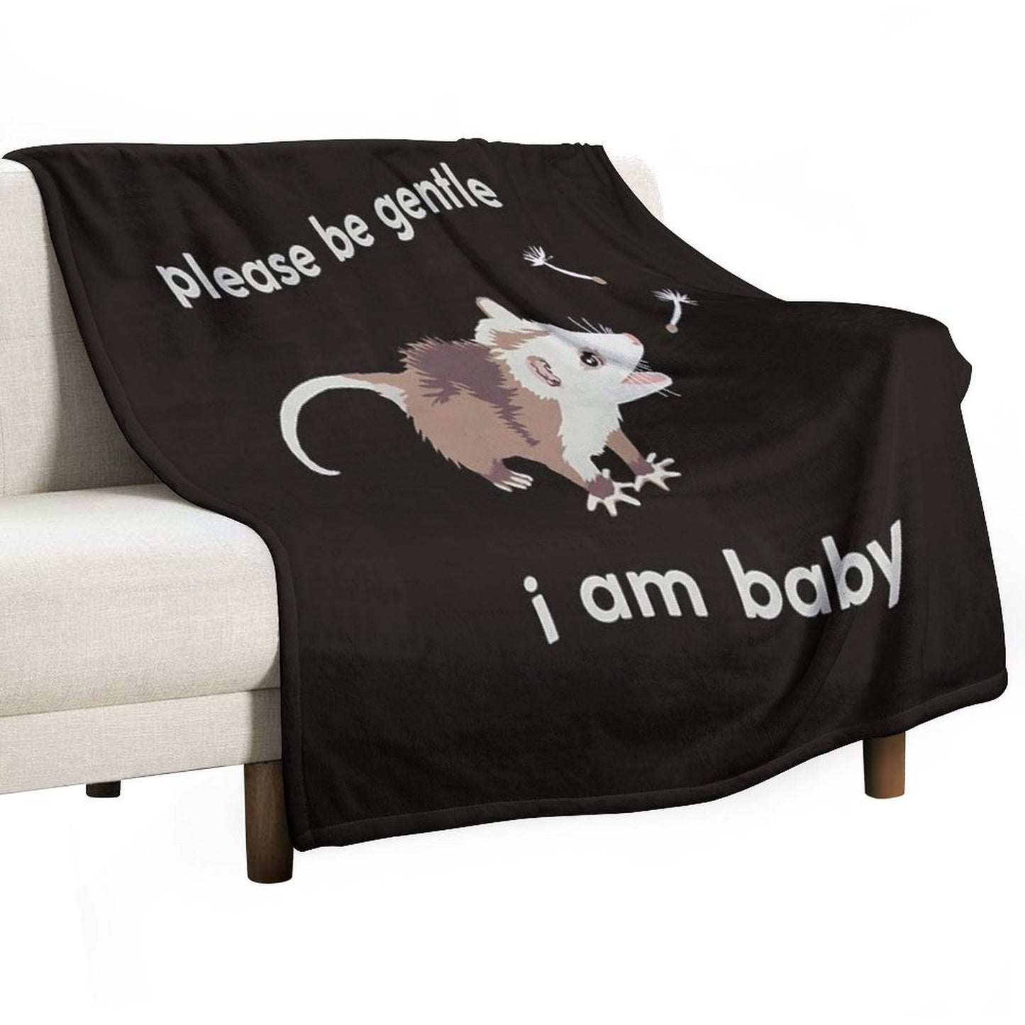 Please Be Gentle, I Am Baby All-season Throw Blanket