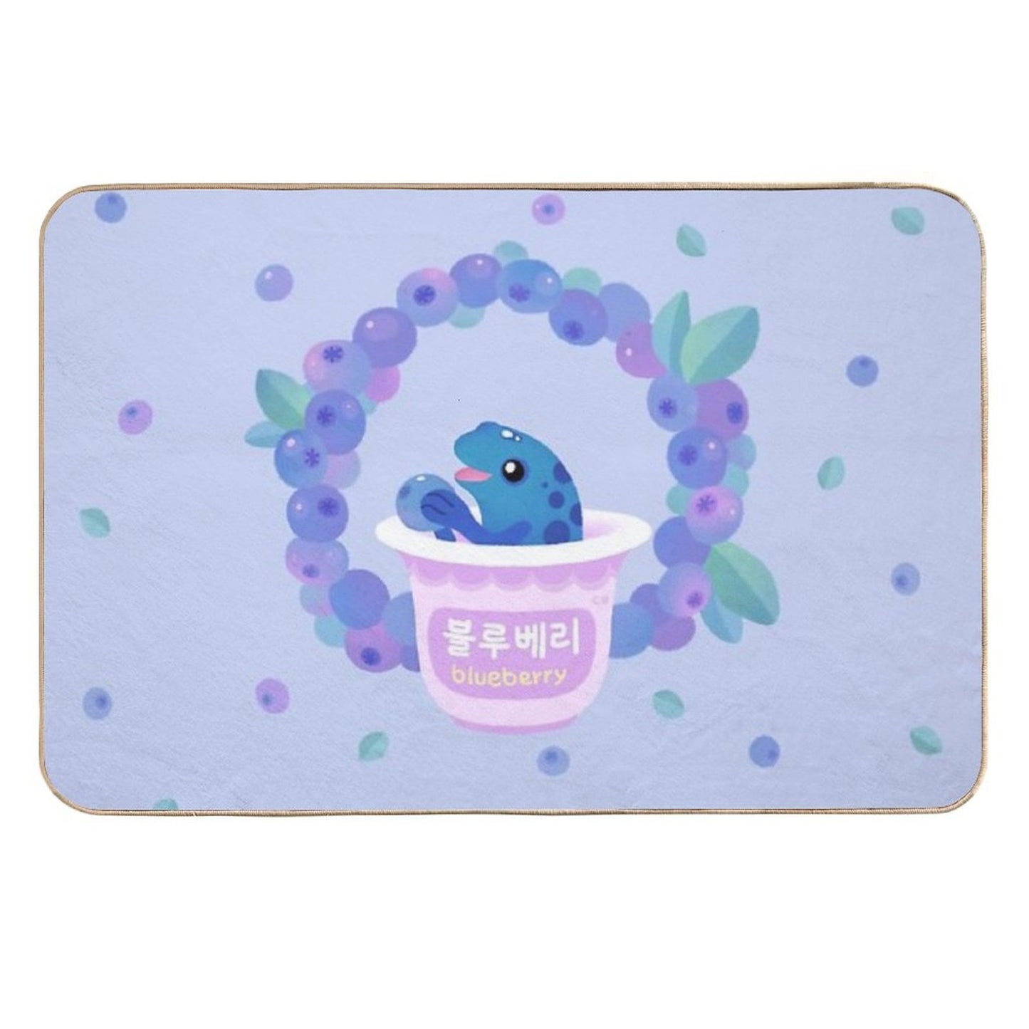 Blueberry Poison Yogurt 2 Durable Bath Mat