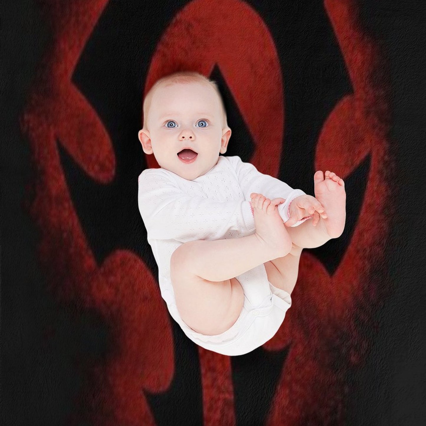 Red Horde Logo Plush Throw Blanket