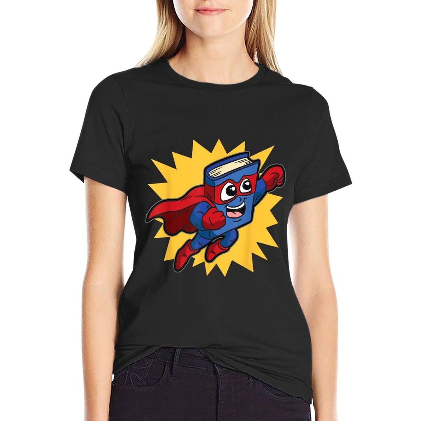 Super Hero Book For Kindergarten Kids Who Read And Write Oversized Silhouette T-Shirt