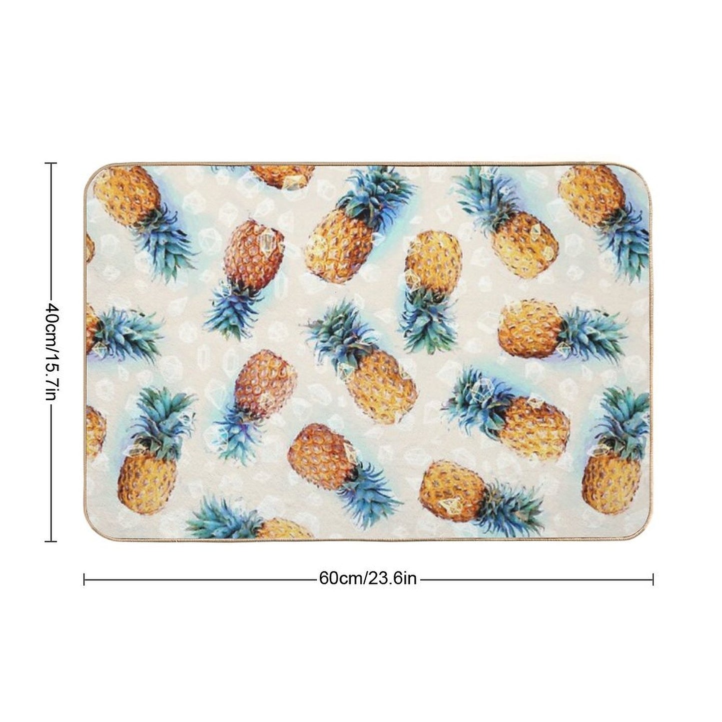 Pineapples + Crystals Pet-Safe Bath Mat