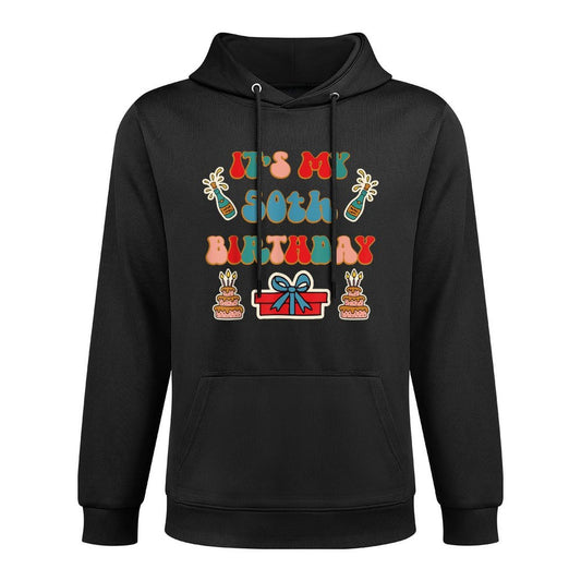Retro Groovy It's My 50th Birthday Customizable Surface Hoodie