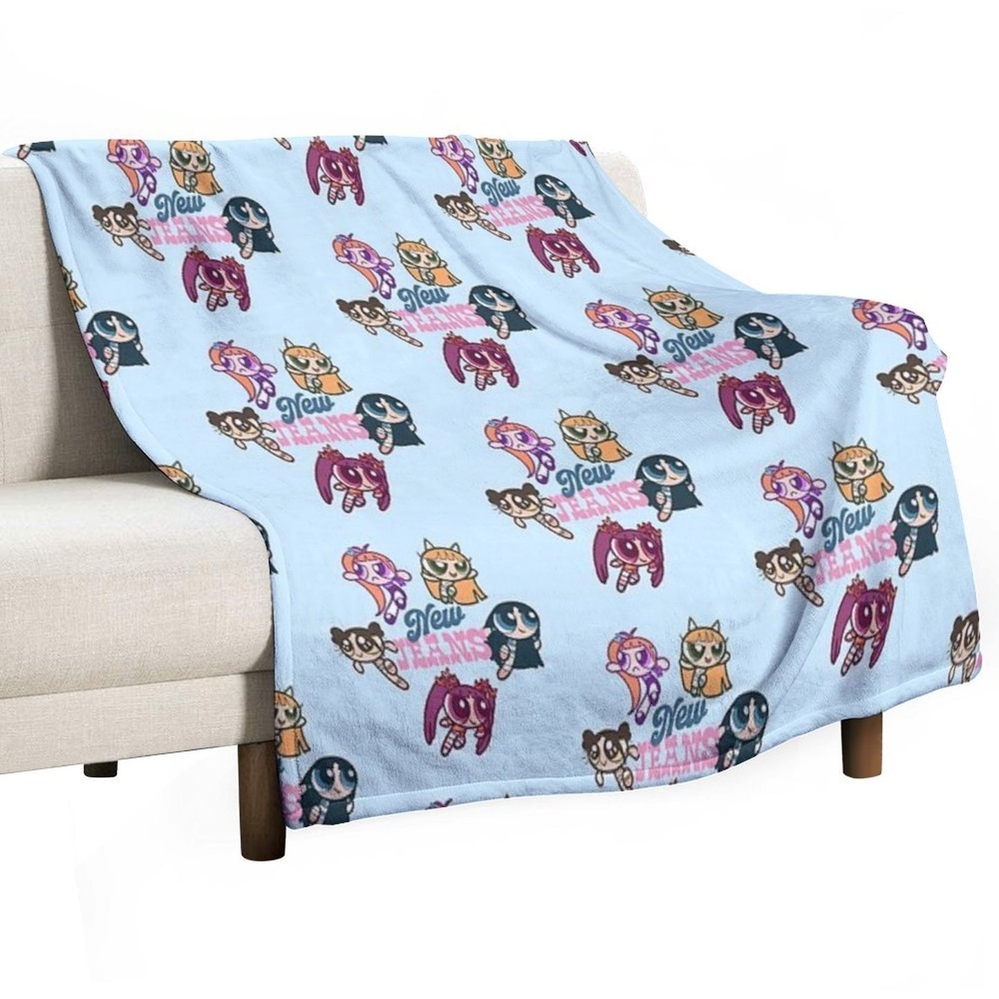 NewJeans Powerpuff Girls Lightweight Throw Blanket