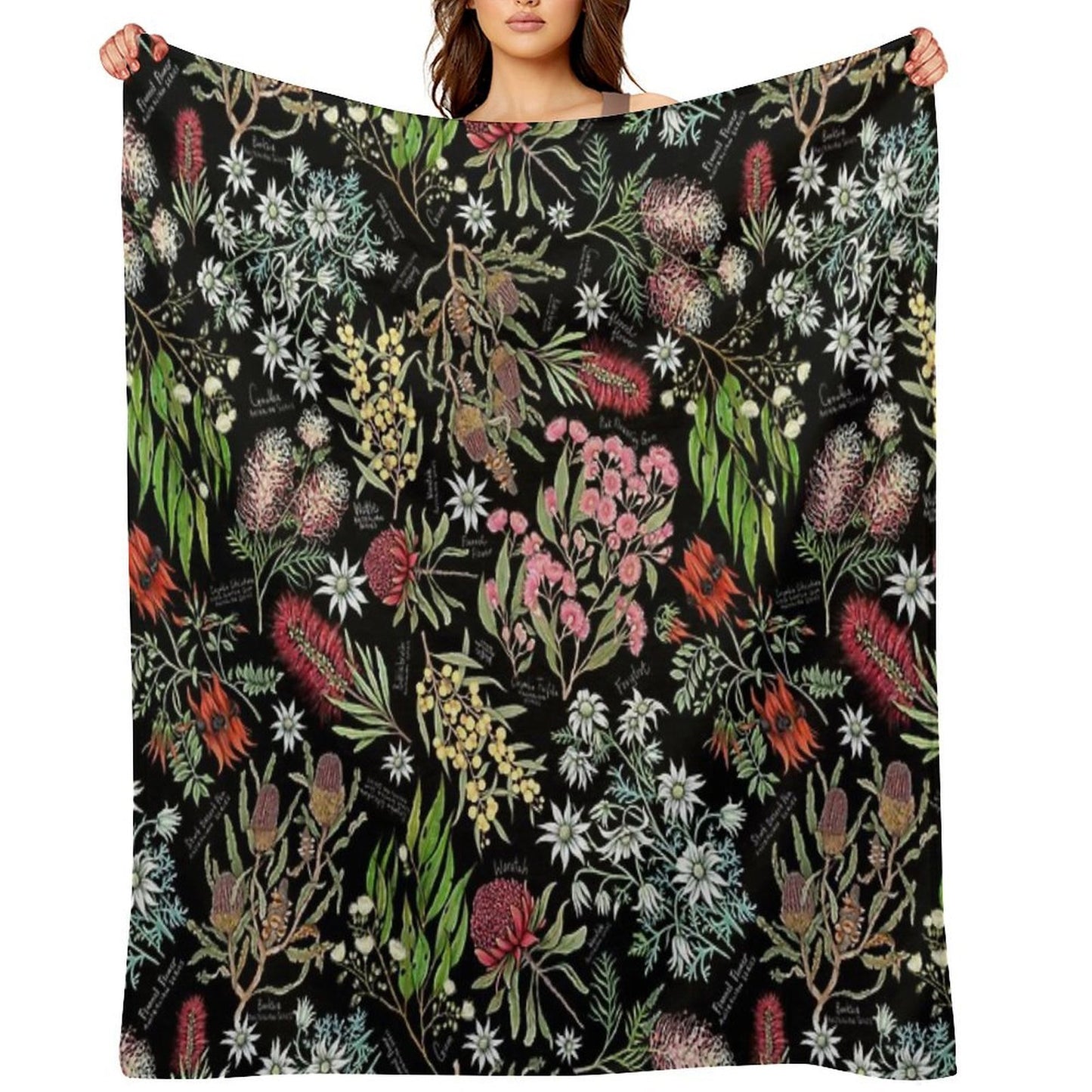Australian Botanics - Jet Black Easy Care Throw Blanket