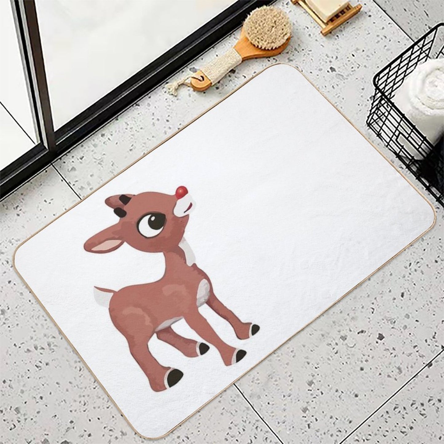 Classic Rudolph © GraphicLoveShop Easy To Clean Bath Mat