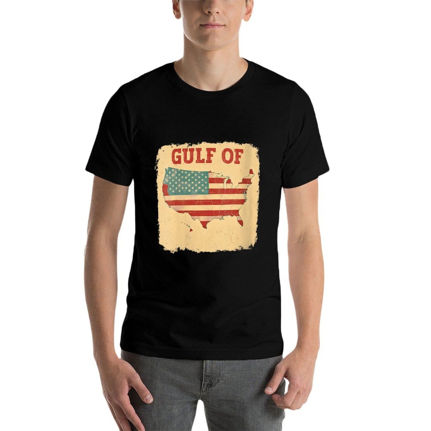 Womens Gulf Of USA America Funny Gulf Of Mexico Vintage USA  Wrinkle-resistant T-Shirt