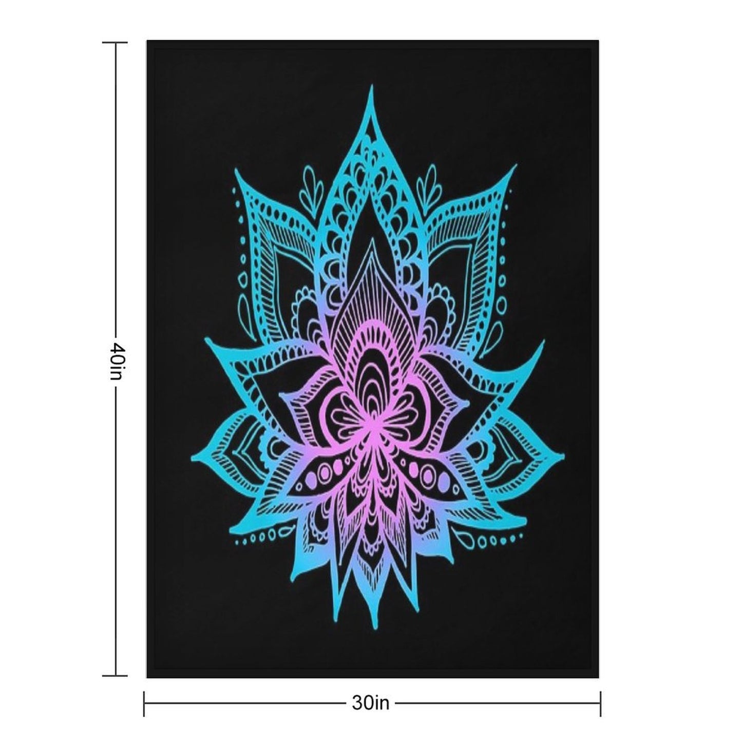 Pastel Vibes Lotus Flower Lightweight Throw Blanket