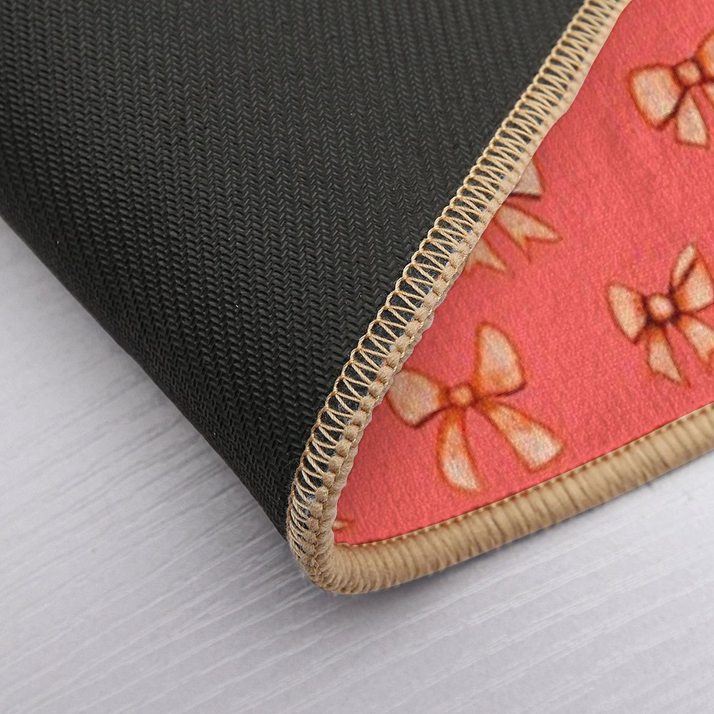 Bows That Don’t Come Undone. Soft Ribbons, Sweet Watercolor... And A Phrase with Attitude Knot Sorry. Because You Don’t Always Stain-Proof Bath Mat
