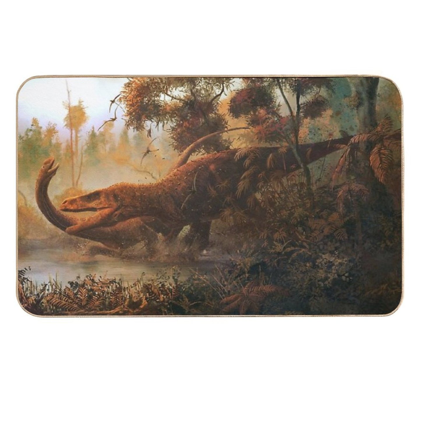 Megalosaurus And Cetiosaurus Toxin-Free Bath Mat