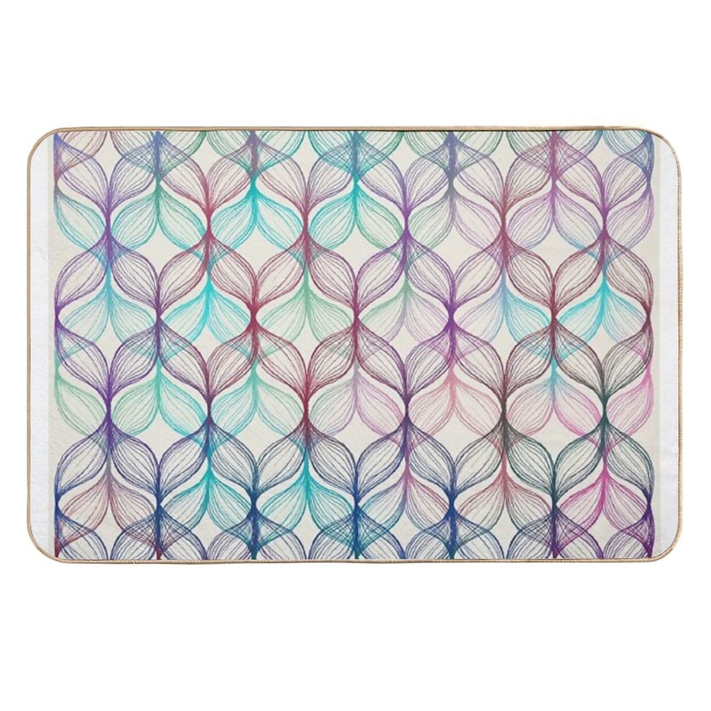 Mermaid's Braids - A Colored Pencil Pattern High-Traffic Bath Mat