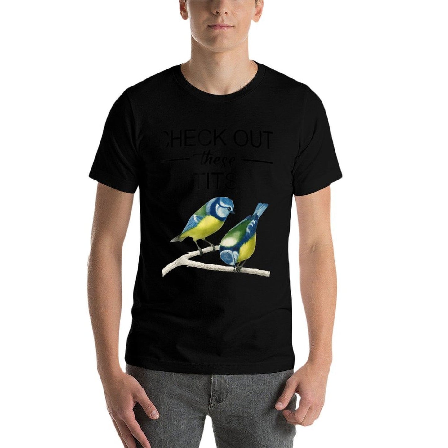 Check Out These Tits Funny Birds Graphic  Trendy Pattern T-Shirt