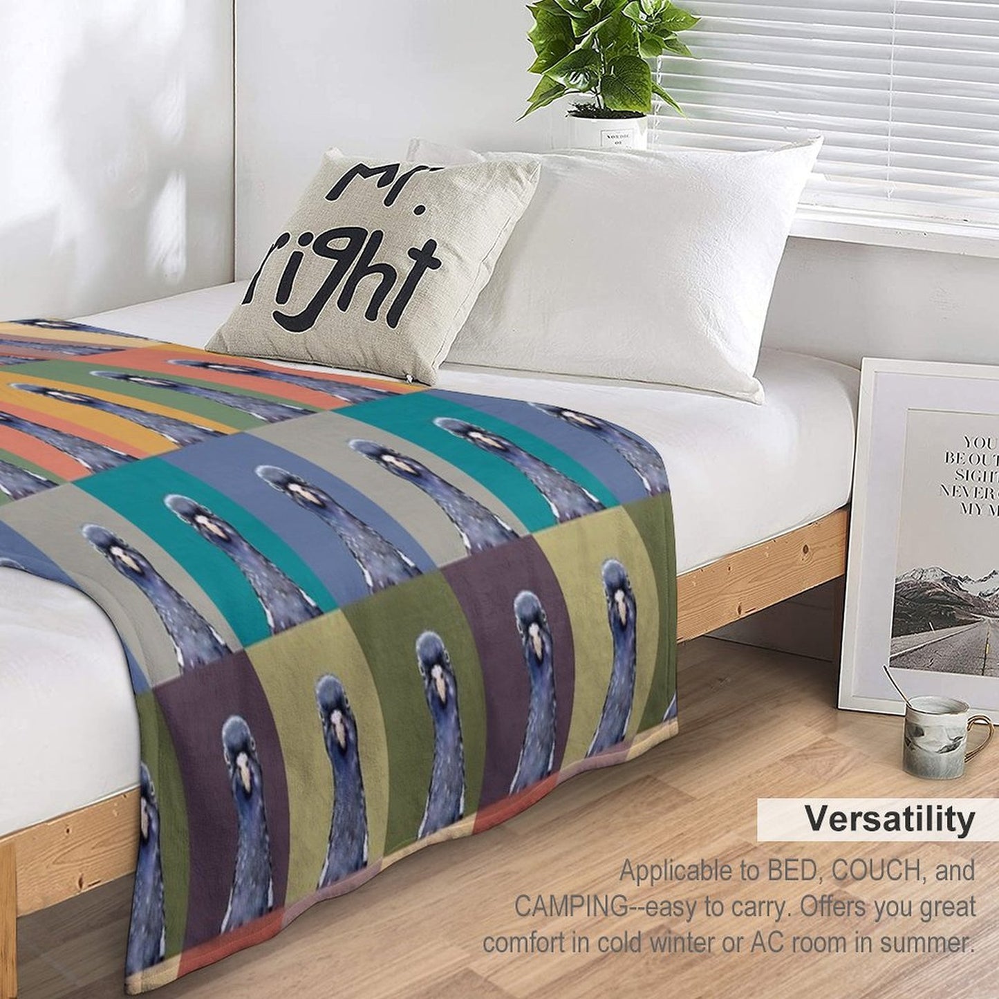 Pop Art Perry Pigeon All-season Throw Blanket
