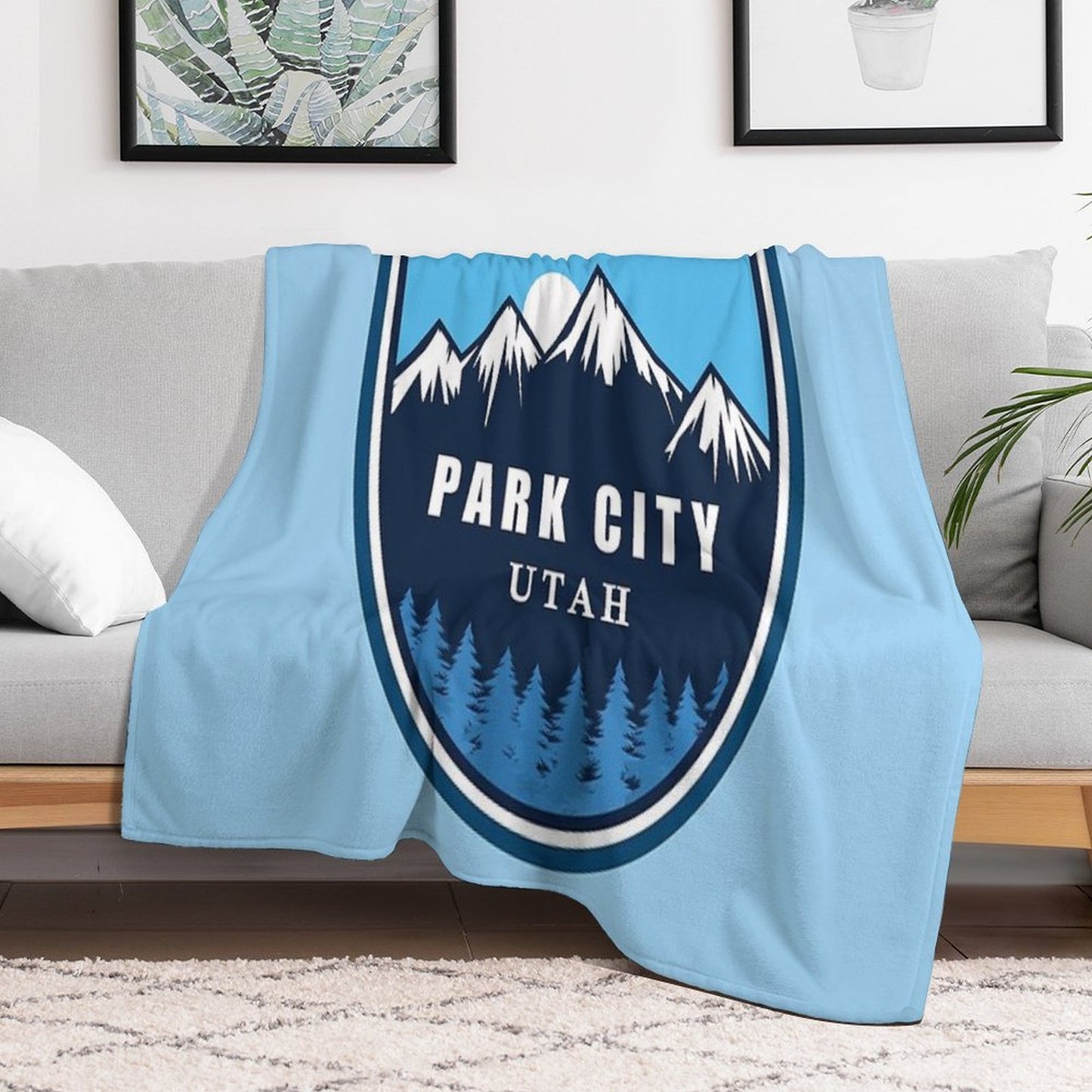 Park City, Utah Plush Throw Blanket