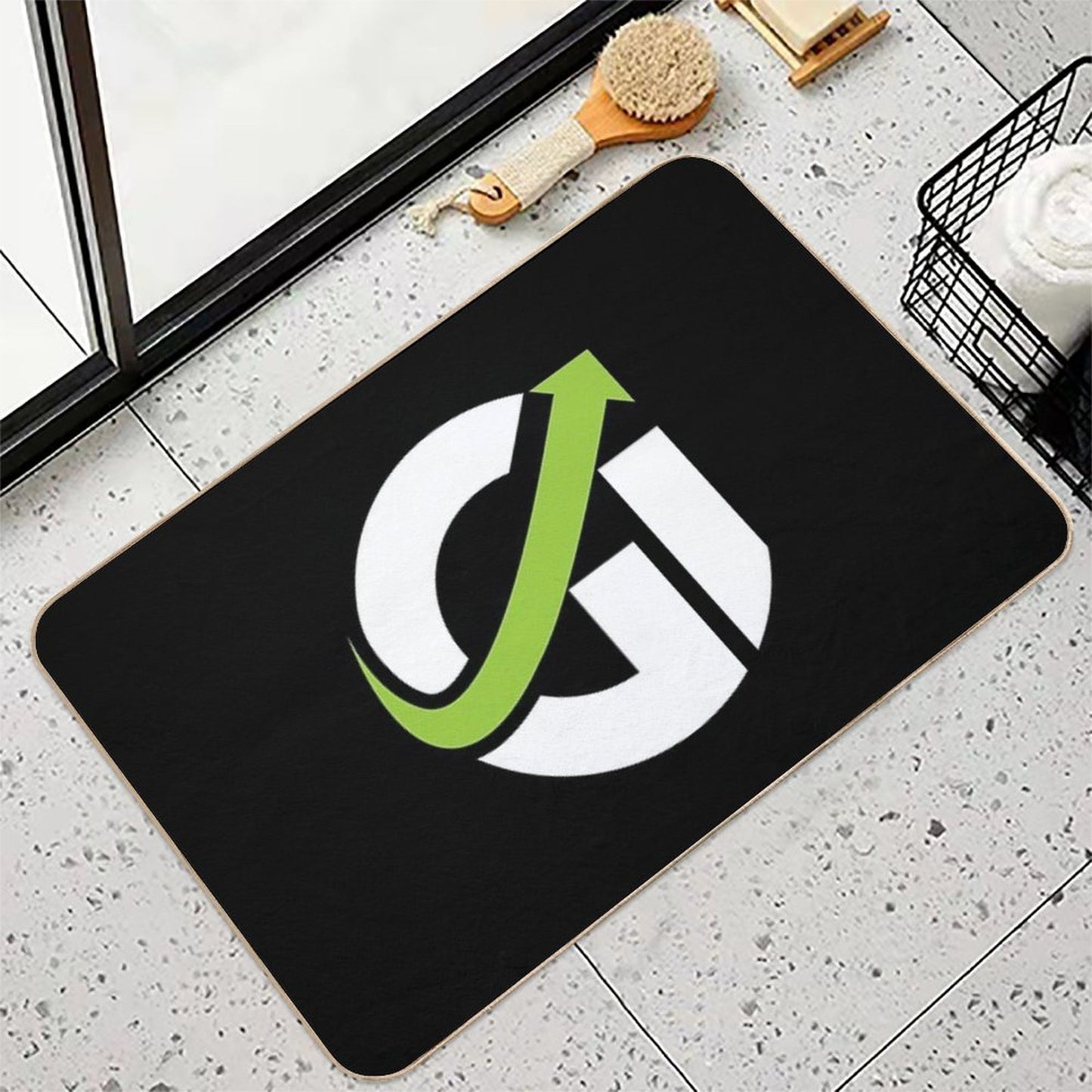 Main Logo No-Text - Dark Background Absorbent Bath Mat