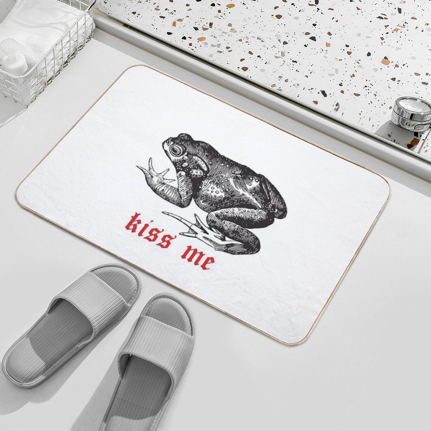 Kiss The Frog Versatile Bath Mat